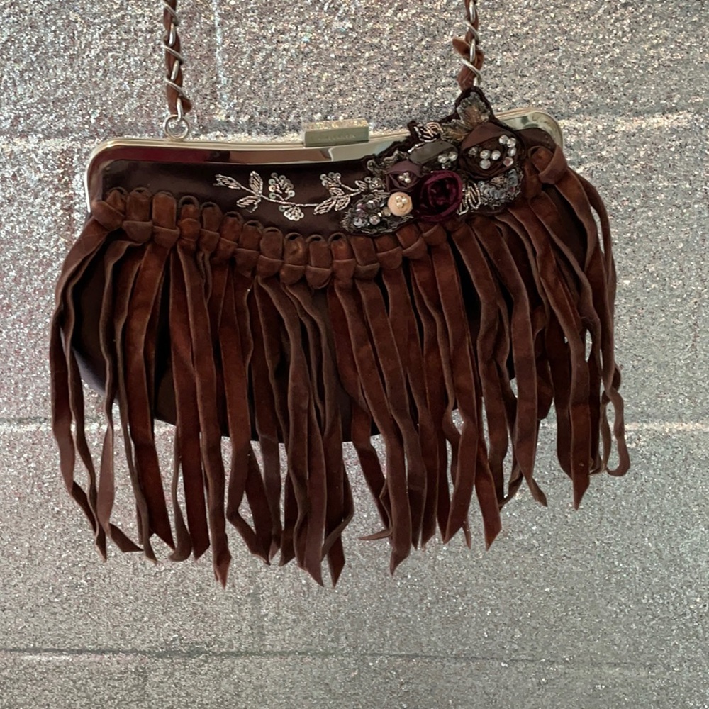 Cute small purse with beads and fringe